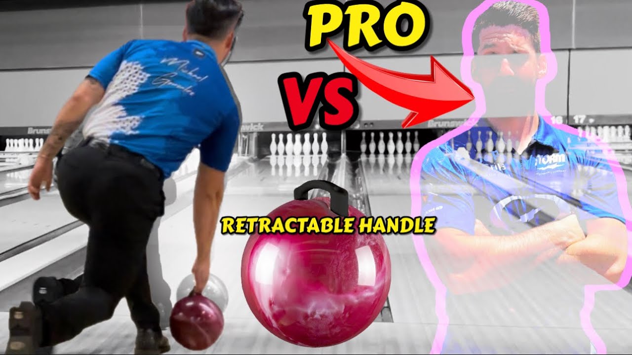 Pro Bowler tries Bowling Ball with a HANDLE?!
