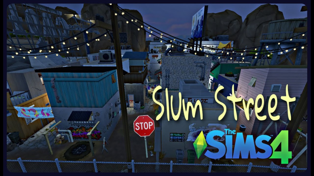 Slum Street - Sims 4 Speed Build (Stop Motion | No CC)