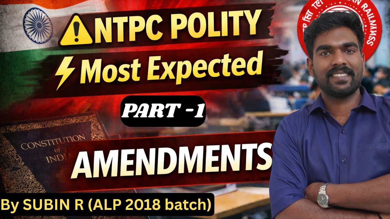 Most Expected சட்டதிருத்தங்கள் for Railway Exams|part 1 | Important Amendment | Scoreasy Academy