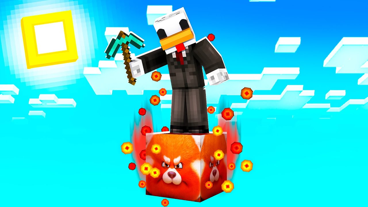 SOPRAVVIVO SOPRA UN SOLO BLOCCO DI TURNING RED - Minecraft ITA
