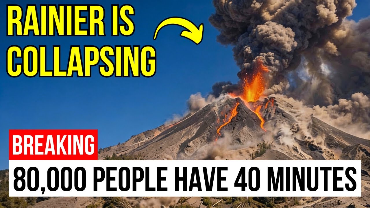 1 MINUTE AGO: Mount Rainier's West Flank Is COLLAPSING - 80,000 Have 40 Minutes to Escape