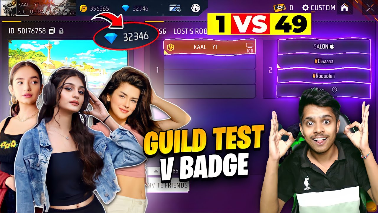 Me Vs 4 Pro girls 😨❤️ - grandmaster girls call me noob || papa ki pari ka attitude 😤 - free fire