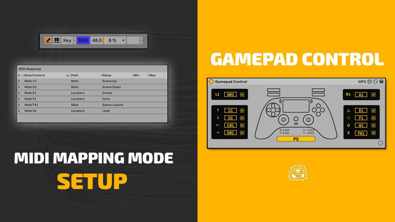 Gamepad Control - Ableton MIDI Mapping Mode | Side Brain