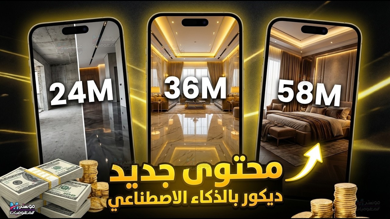 كيفية إنشاء فيديو تايم لابس لتصميم داخلي فاخر بالذكاء الاصطناعي؟ بشكل مجاني وبسهولة للمبتدئين