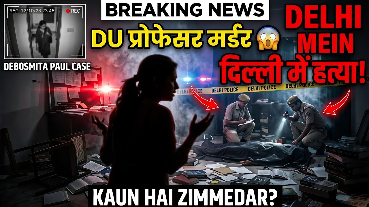 Delhi University Professor Murder 😱 | Debosmita Paul Case Ne Machayi Sansani |Shocking Delhi Crime
