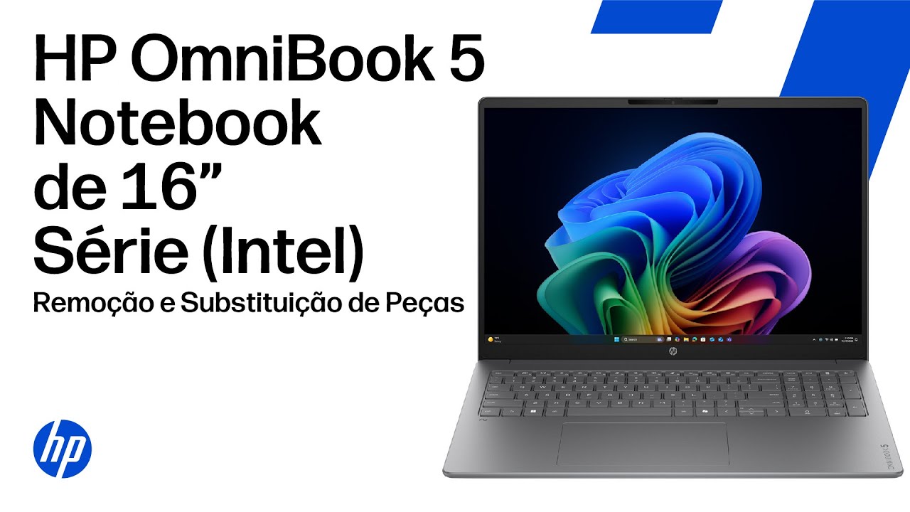 Remo&ccedil;&atilde;o e substitui&ccedil;&atilde;o de pe&ccedil;as | HP OmniBook 5 S&eacute;rie de Laptops de 16 polegadas (Intel)
