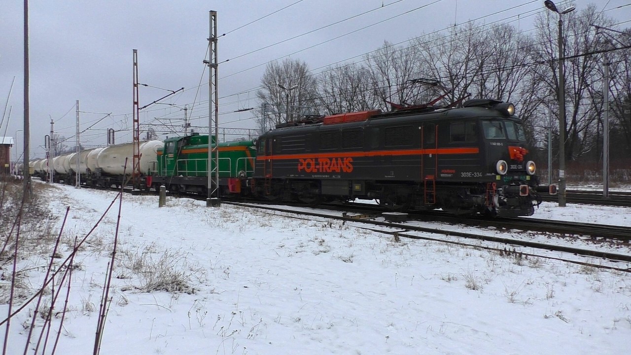 Si&oacute;demka (303E-334) & SM42 2573 POL-TRANS z cysternami