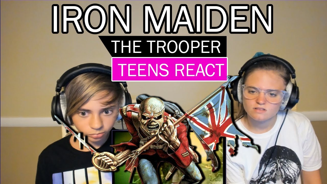 Teens Reaction - Iron Maiden ( The Trooper ) | METAL MONDAY