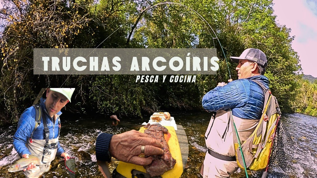 PADRE E HIJO nos acompañan a la Pesca de Truchones 🎣Desde Santiago al sur de Chile 🇨🇱