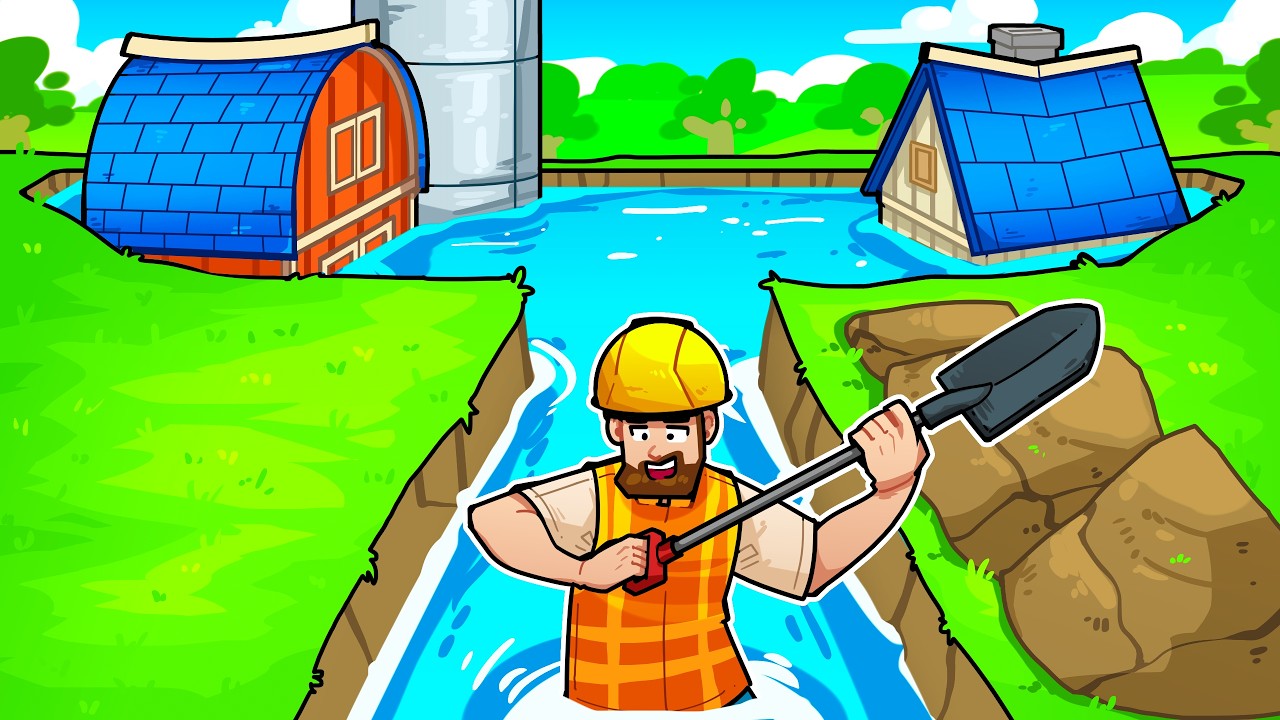 Digging a ditch to divert a flood!