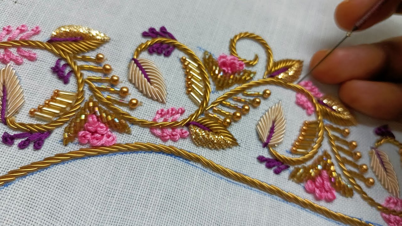 Zardosi work designs || Zardosi Blouse designs || #aariembroidery2_0 #aariwork