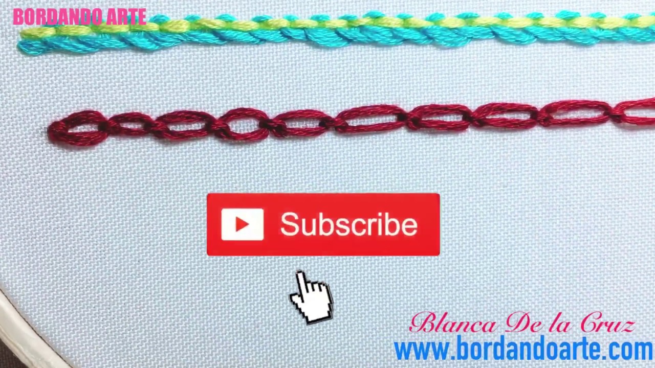 PUNTADA CADENA DE CABLE BORDAR PASO A PASO