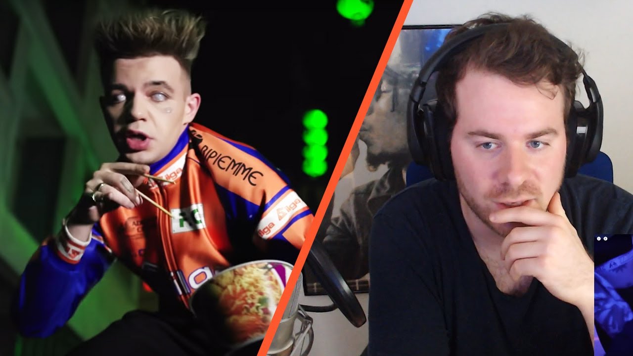 German reacting to Элджей & Feduk - Розовое вино [Русские субтитры]