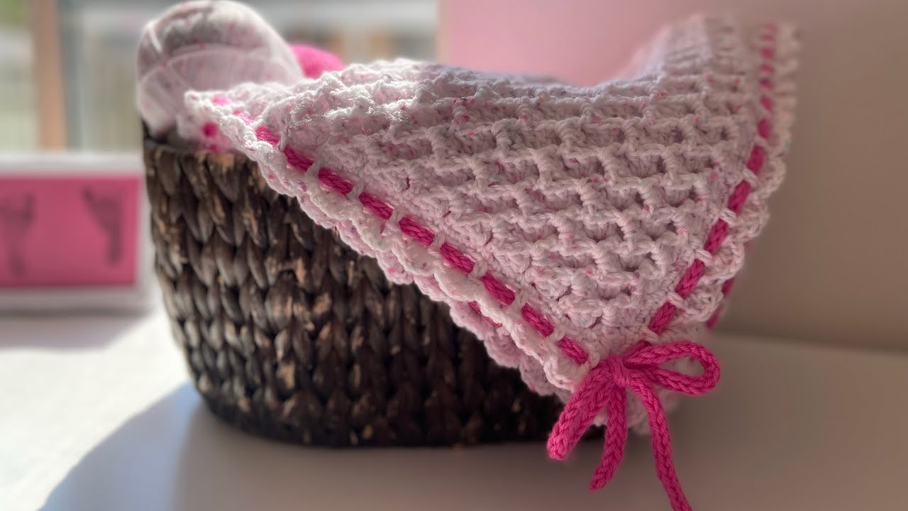 Como tejer  MANTITA PARA BEBE s&uacute;per BONITA Y R&Aacute;PIDA  a #CROCHET PASO A PASO | Brenny&rsquo;s Crochet