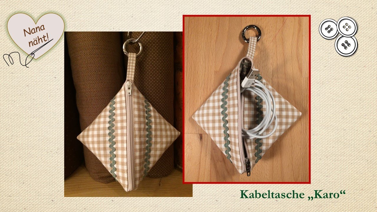 Kabeltasche aus Patchworkstoff-Homemade-schnell genäht