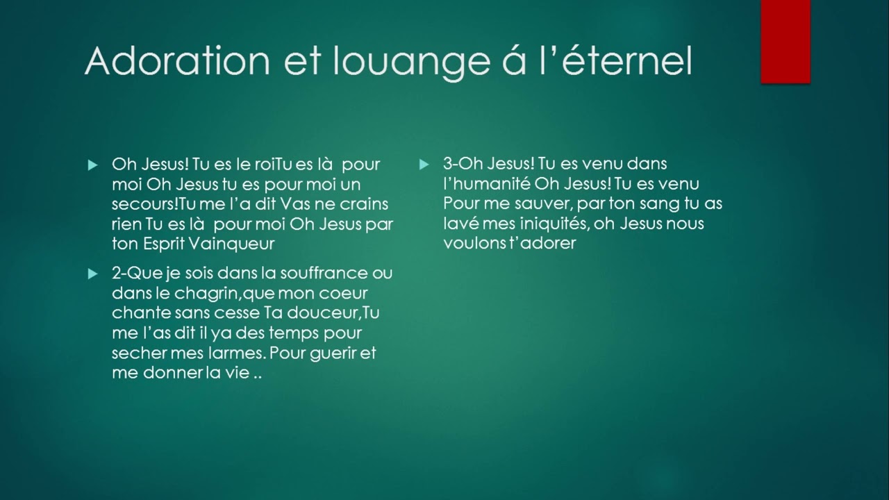 oh Jesus tu es le roi