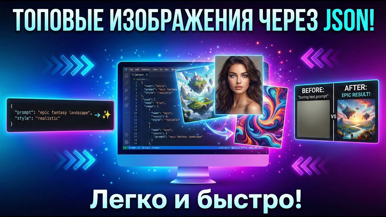 Этот новый вид промпта - намного лучше для генераций фото, чем обычный текстовый / JSON промптинг