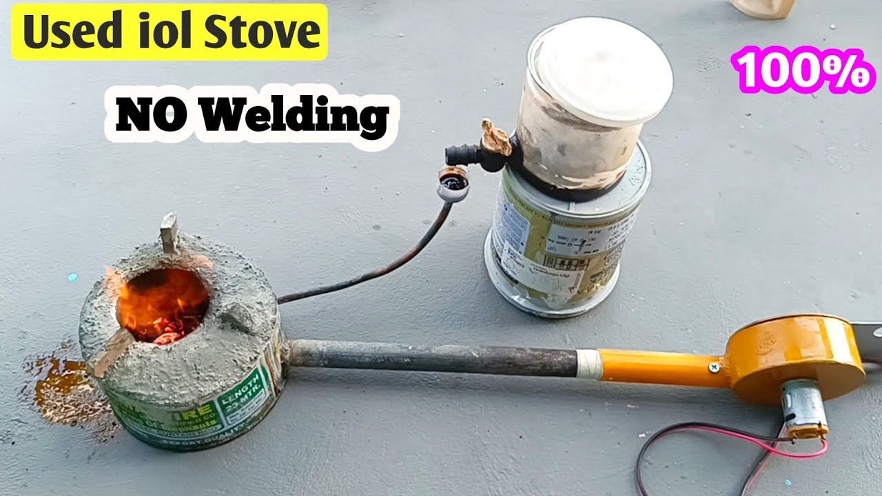 Used oil stove homemade no welding #stove #iolstove