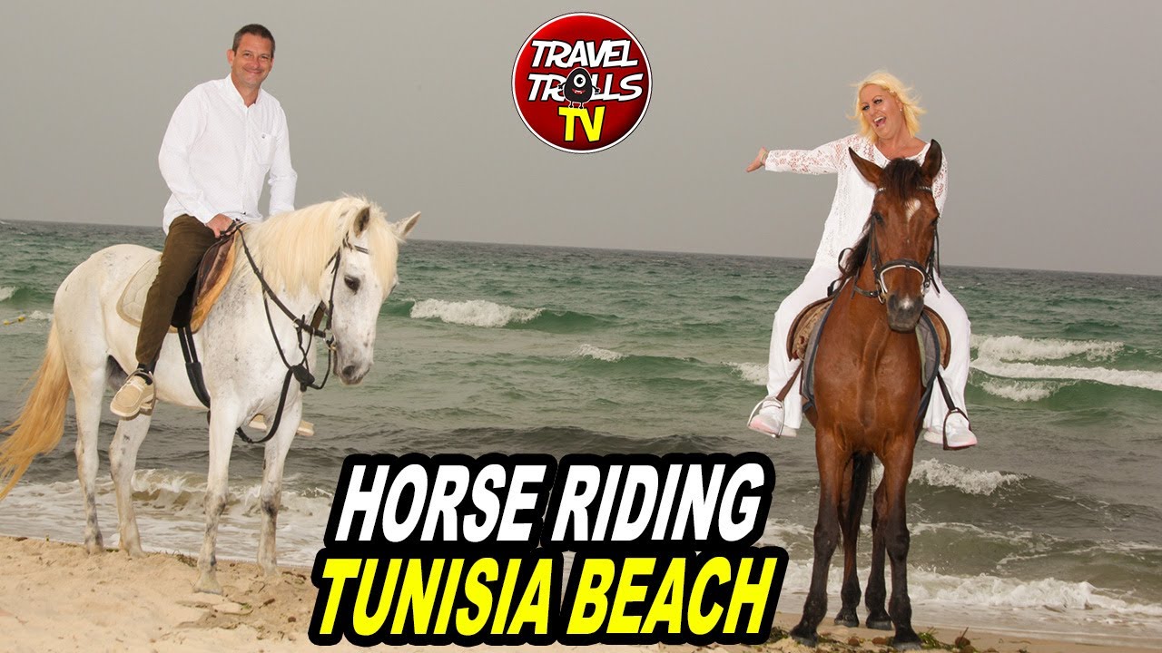 Horse Riding On The Sahara Beach, Tunisia