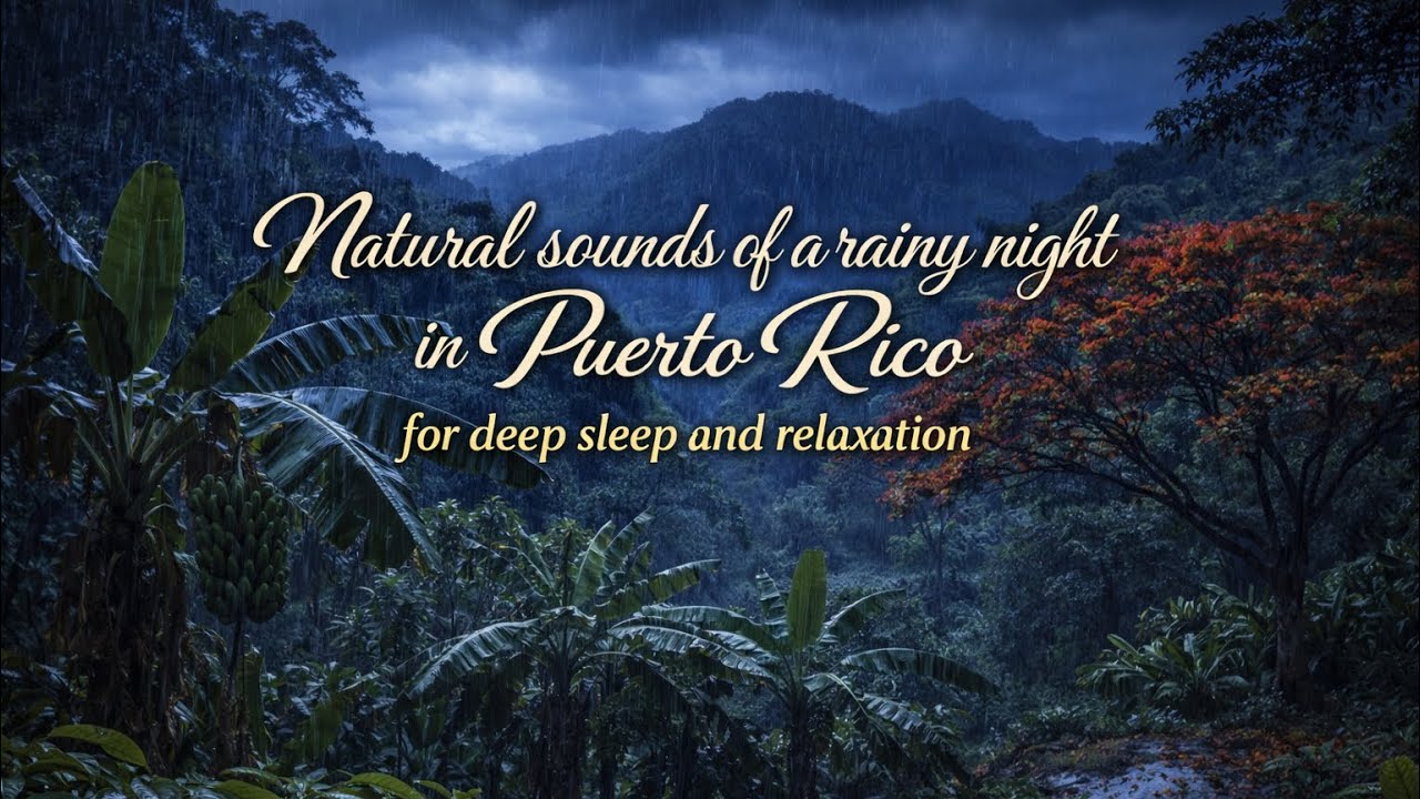 8 Hours of Natural Rain Sounds in Puerto Rico 🌧️ Night Ambience for Deep Sleep