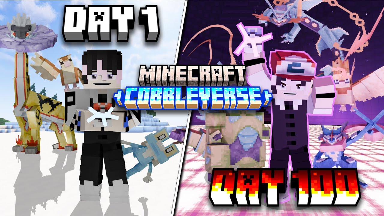 H&agrave;nh Tr&igrave;nh 100 Ng&agrave;y Trở Th&agrave;nh CHAMPION Mạnh Nhất Trong Cobblemon!! | MINECRAFT