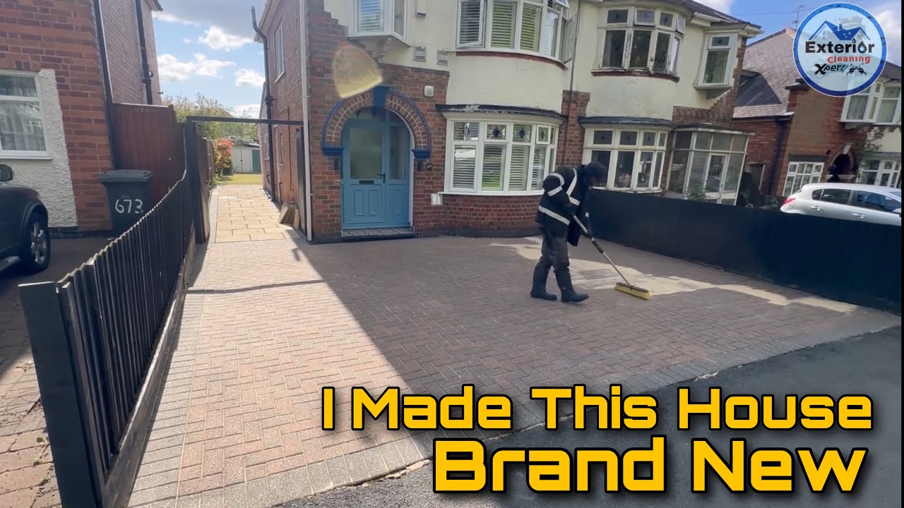 I made this house Brand New | Jetwashing a Driveway and Patio in Leicester  | Oddly Satisfying