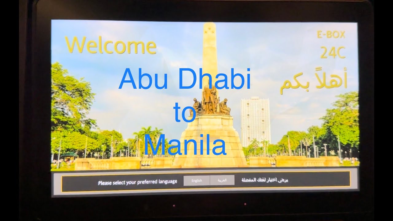 Abu Dhabi to Manila - Etihad Airlines
