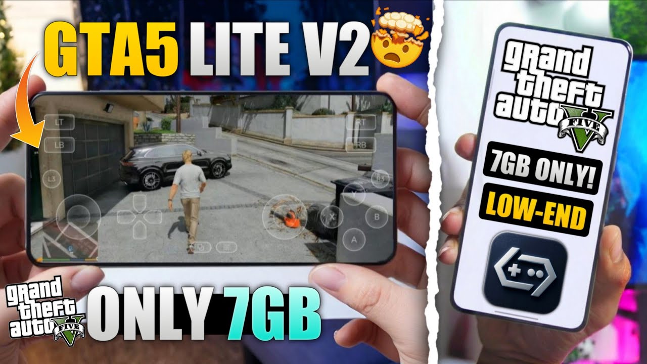 🔥 GTA5 Lite V2 (всего 7 ГБ!) для слабых устройств | Настройка эмулятора GameHub - лучшие параметры