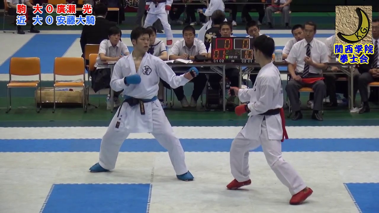 空手道 Karate 2018 安藤大騎(近畿大学)vs廣瀬光(駒澤大学) 準決勝 第６２回全日本学生個人戦 Male Kumite