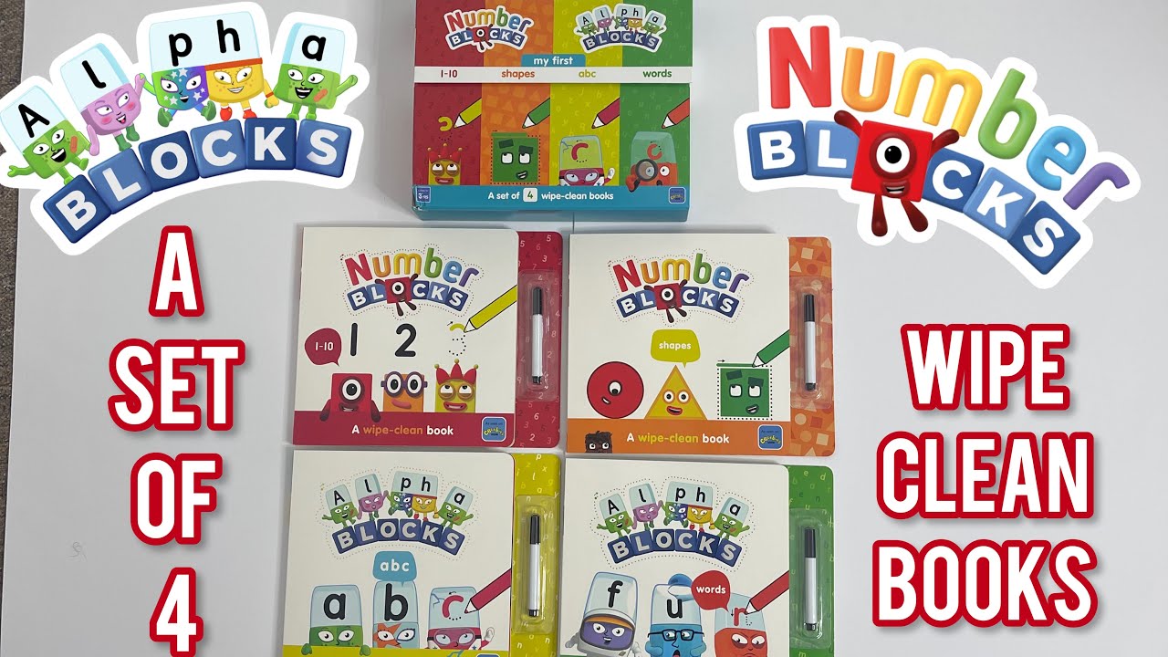 Unboxing My first Numberblocks & Alphablocks . A Wipe-Clean books 📚