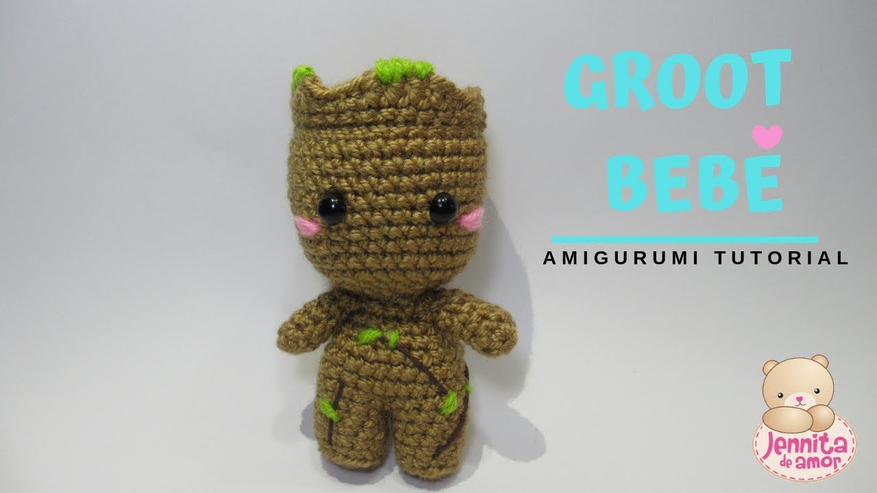 GROOT BEBE   Amigurumi Guardianes de la Galaxia  Tutorial Crochet