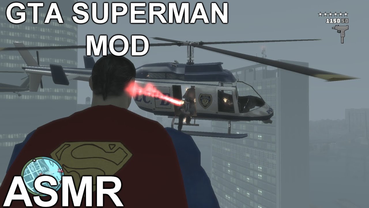 ASMR | Relaxing GTA 4 SUPERMAN MOD GAMEPLAY W/ Relaxing Keyboard Sounds
