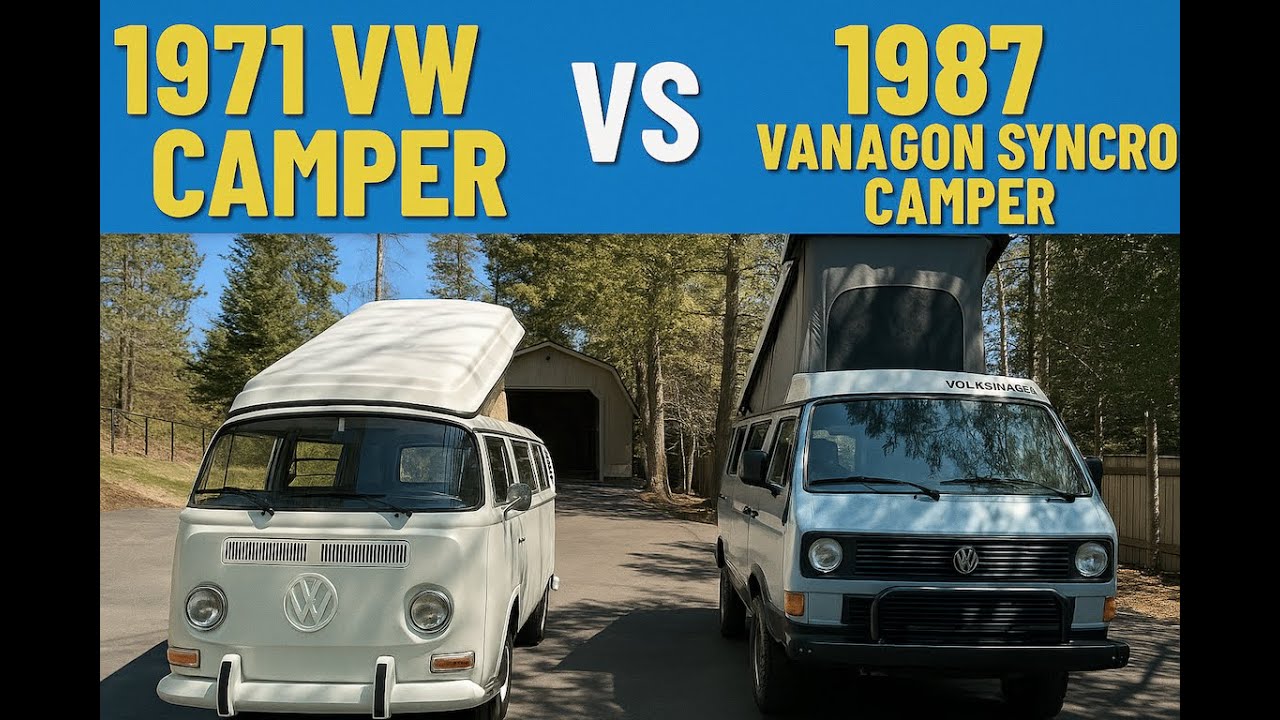 Two Generations of VW Camper Vans: 1971 Bus vs. 1987 Vanagon Syncro Walkaround