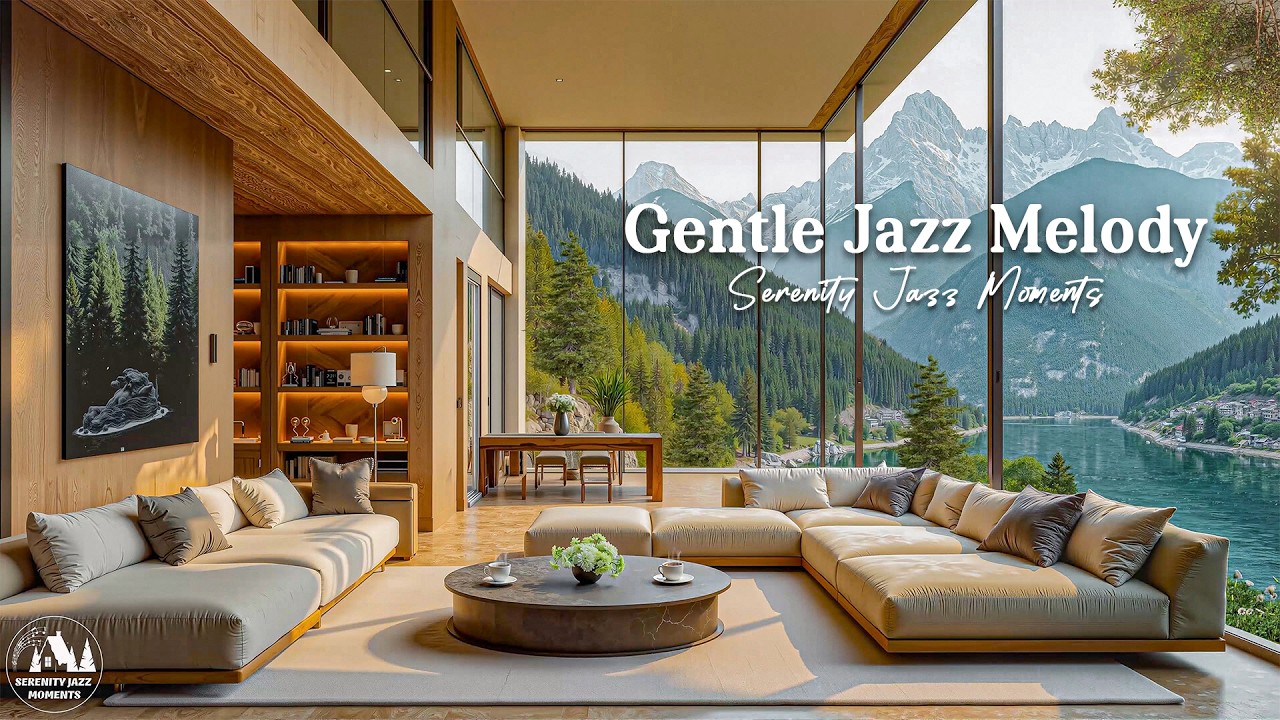 Gentle Jazz For A Relaxing Morning - Melodious Jazz Melody In A Luxurious Living Room Space