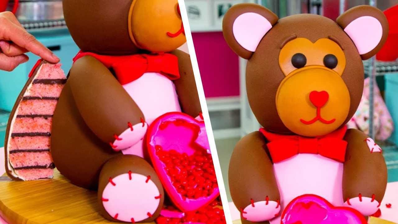 Eat This Teddy Bear! Toy CAKE with Surprise Inside | How To Cake It Step By Step