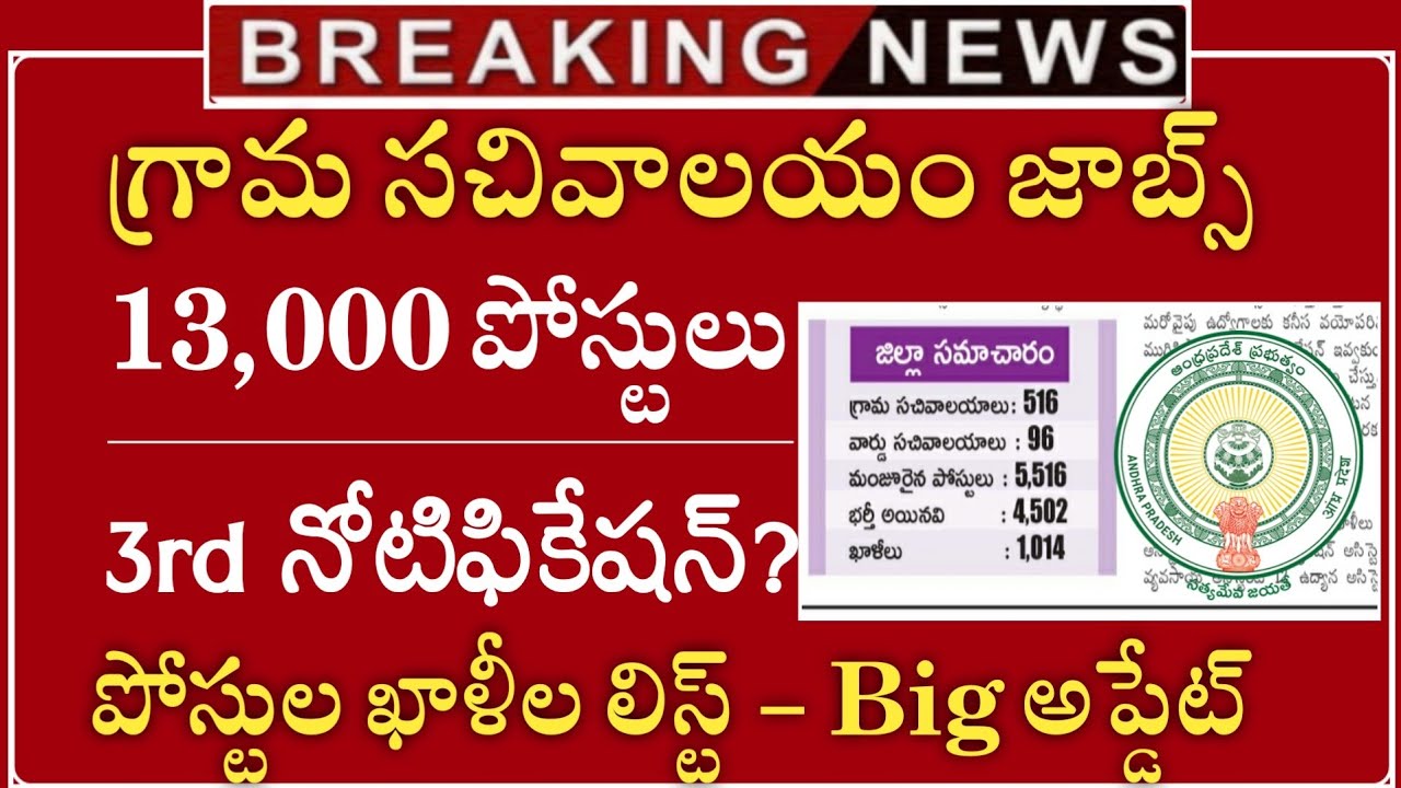 Grama Ward Sachivalayam Latest News|Appsc latest News Today || Appsc || Appsc Latest News