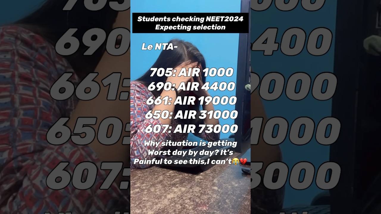 Huge Marks Vs rank inflation😱|Unexpected NEET 2024 result🤯#neet #neet2024 #neet2024result
