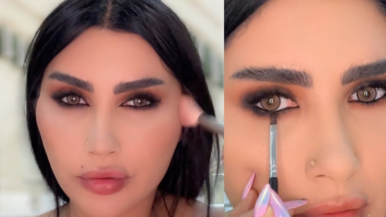 سموكي مدموج بألوان ترابية 