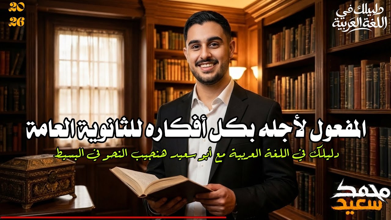 شرح درس المفعول لأجله بكل أفكاره للثانوية العامة 