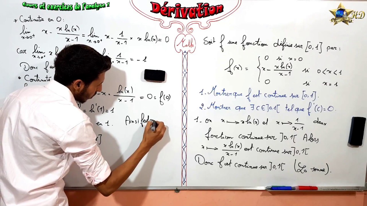 Exercice 1 dans dérivation