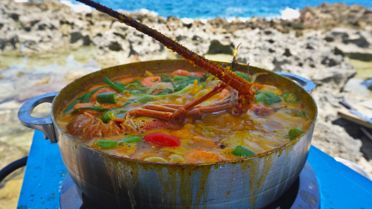 Jamaican Seafood Soup by the Sea | Lobster, Conch & Vibes