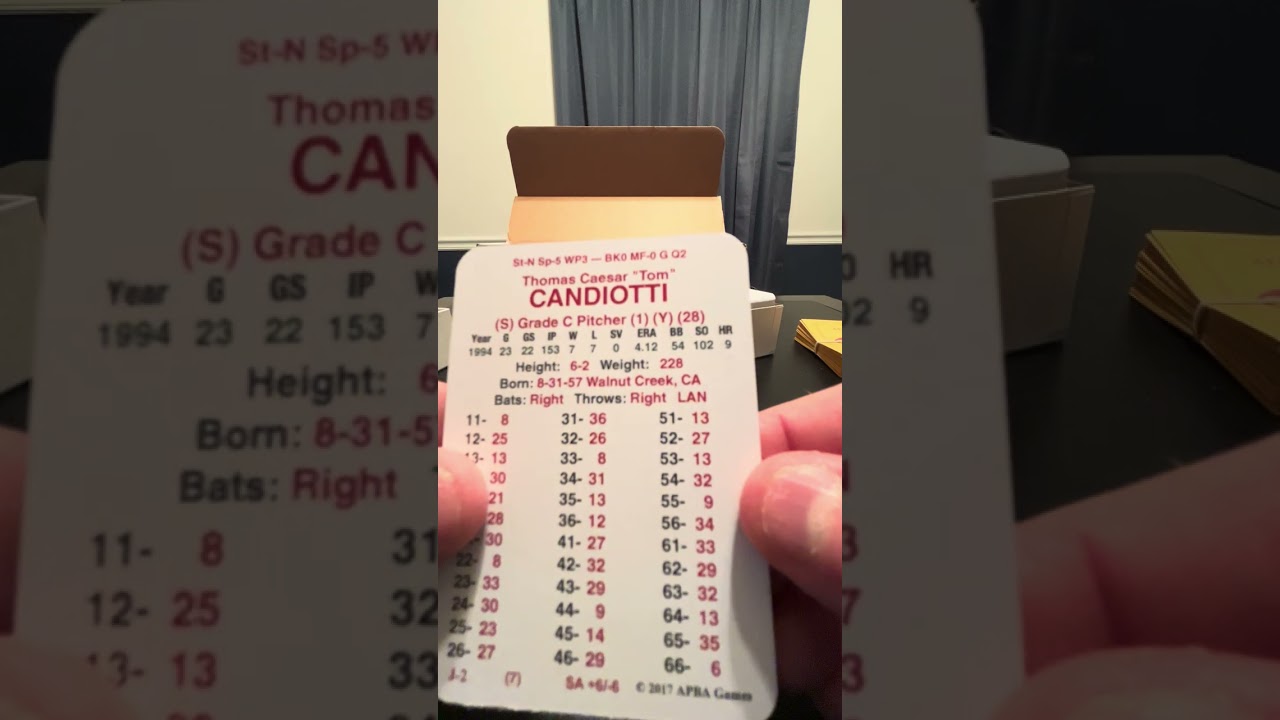APBA Baseball 1994 Season Unboxing