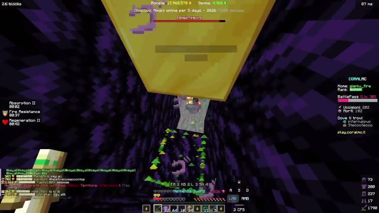clip coral mc tp kill