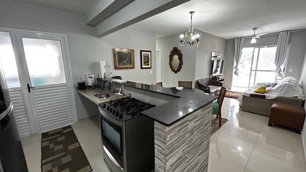 Apartamento 6500 Pacote anual vista mar mobiliado lazer de clube Guarujá Tombo 