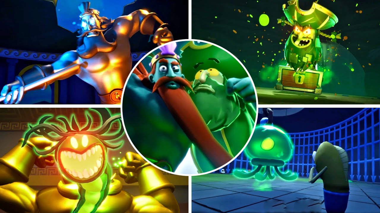 BOB ESPONJA: TITANES DE LAS MAREAS - TODOS LOS JEFES - ALL BOSSES