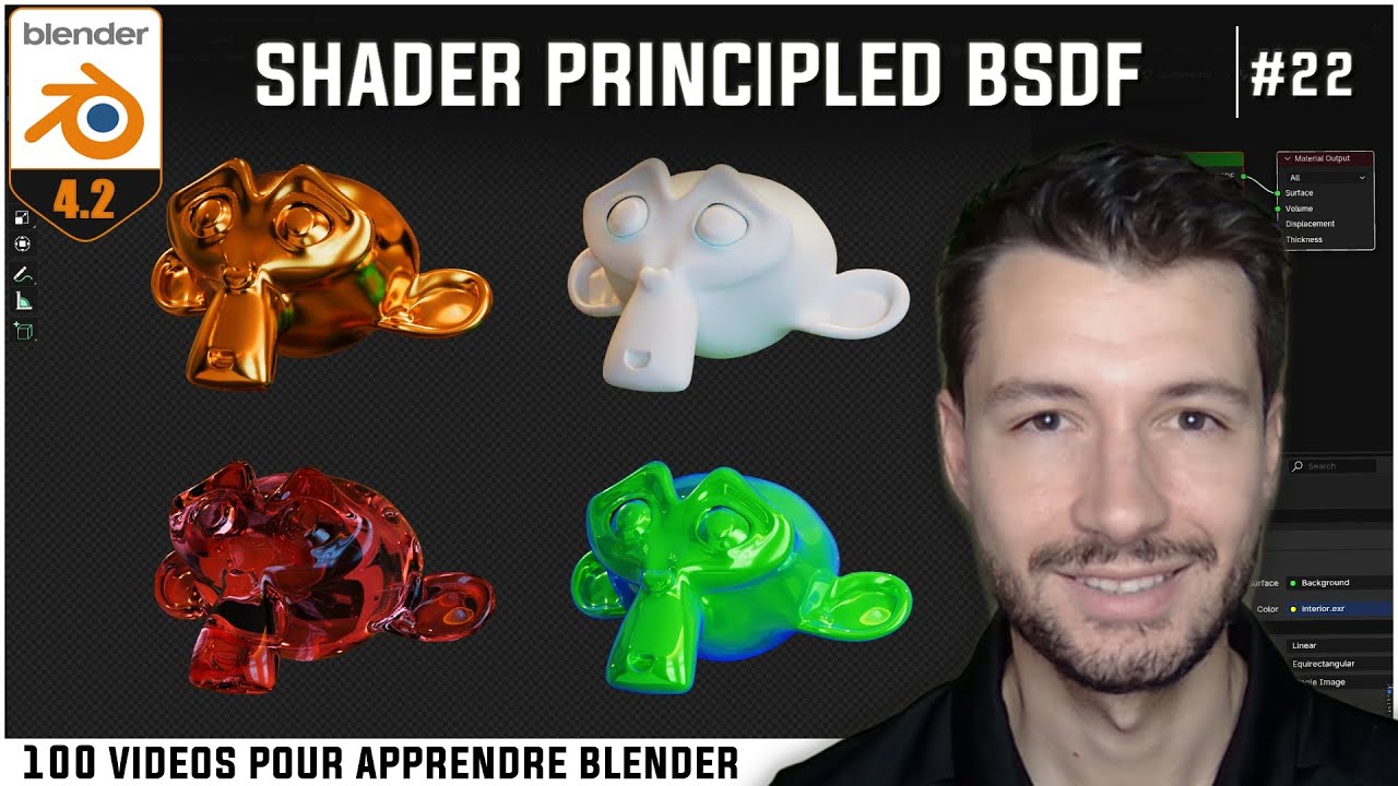 #22 | LE SHADER PRINCIPLED BSDF DE A à Z  - Apprendre Blender en 100 vidéos [TUTO FR]