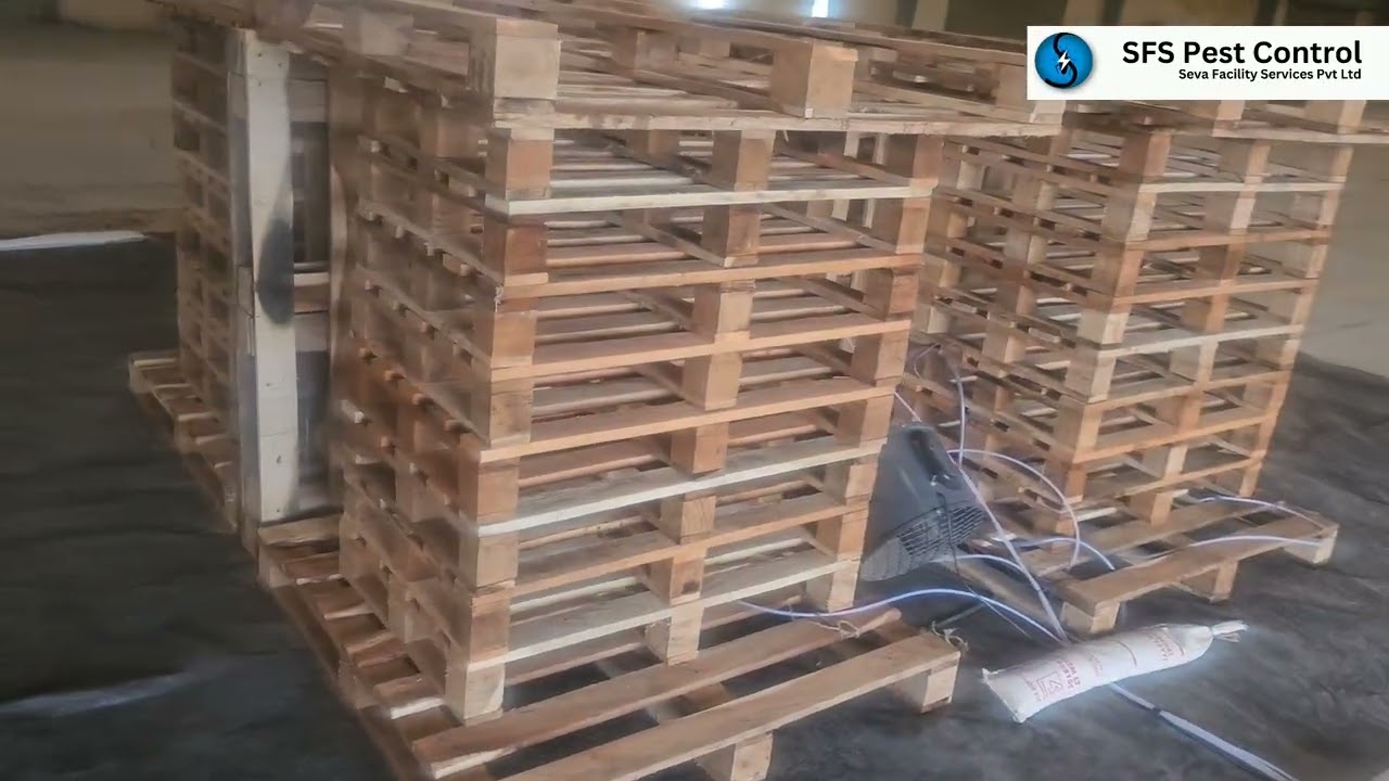 Methyl Bromide fumigation as per ISPM 15, NSPM 11 &12 standard. #MBr#fumigation #WPM#wooden#Pallets