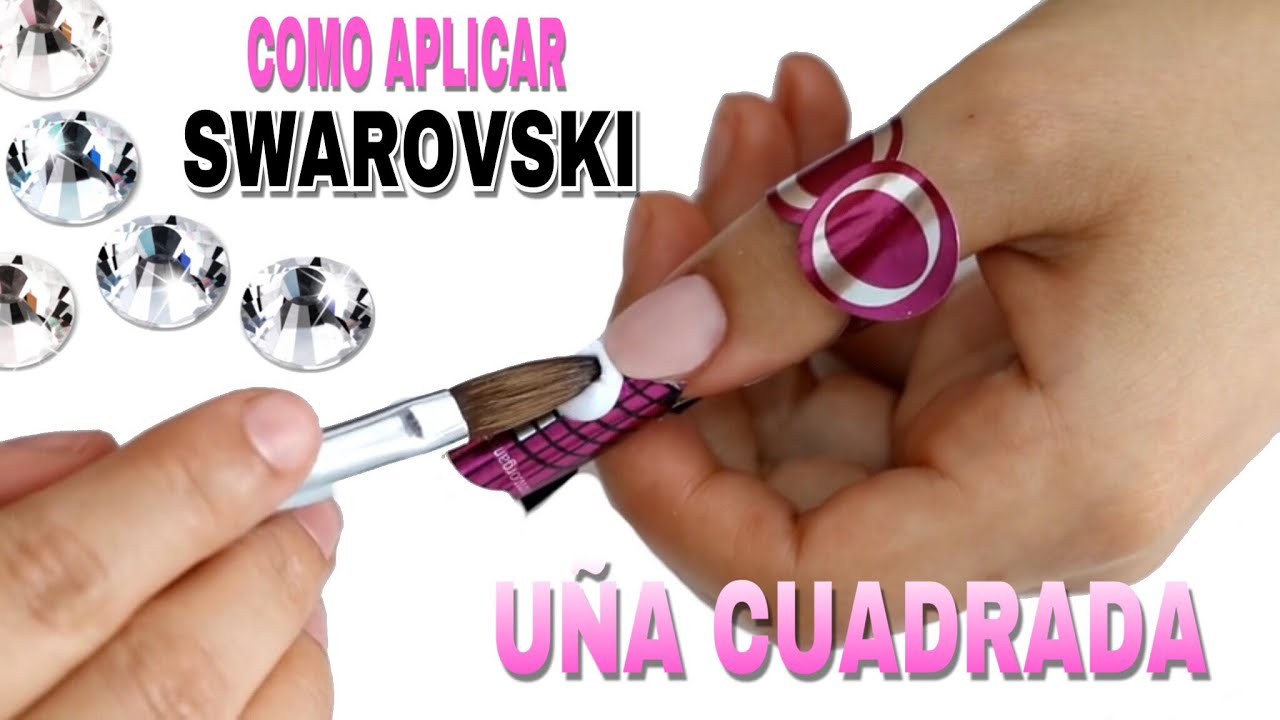 Clase #8 COMO REALIZAR UÑAS ACRÍLICAS CON PUNTA BLANCA 💖 APLICACIÓN CORRECTA DE SWAROVSKI