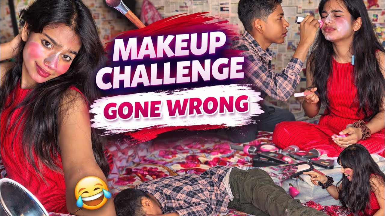 My BROTHER did my *MAKEUP* 💄|| Makeup challenge gone WRONG 😭|| Mummy's reaction 👀
