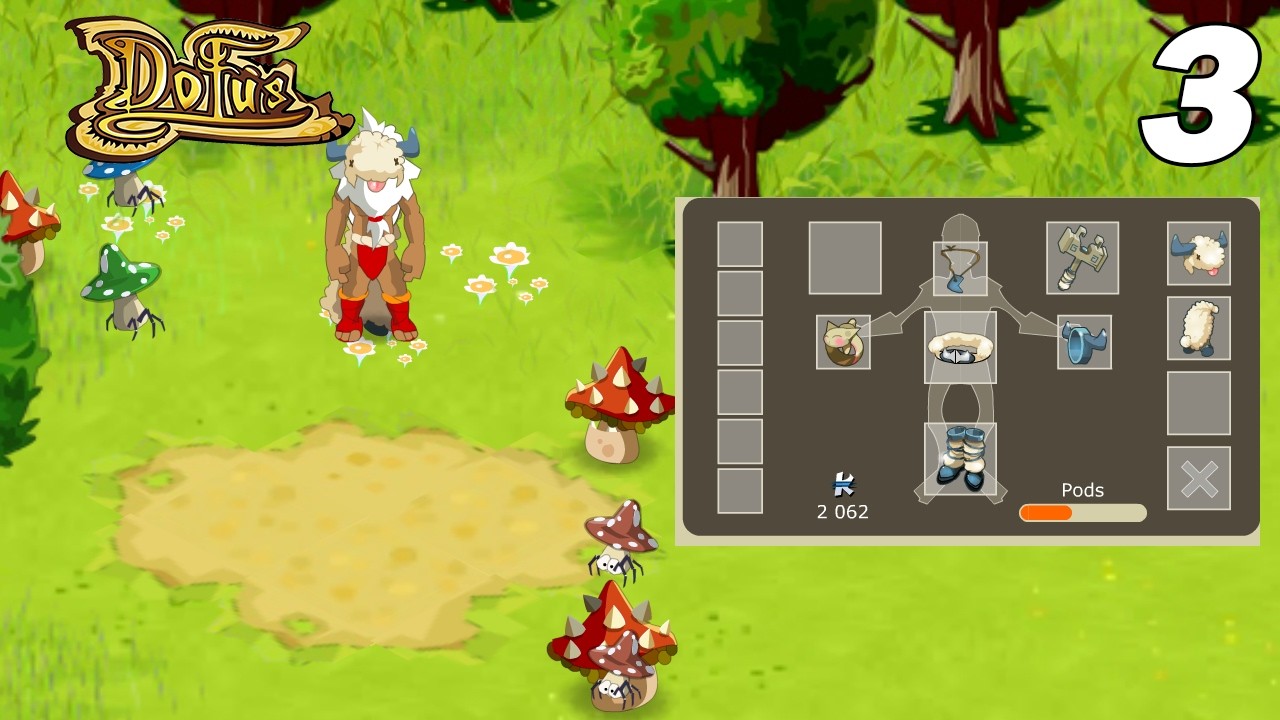 Sadida Terre level 20 , panoplie bouftou ! Dofus Retro EP3